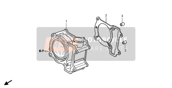 Honda FES125A 2009 Cilindro per un 2009 Honda FES125A